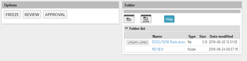 Review folder created